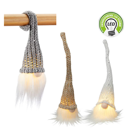 Gnome LED, corde, 3- fois assorti environ 26 cm de
