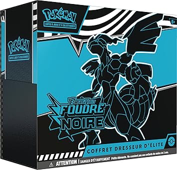 Pokémon – Coffret Dresseur d’Élite Écarlate et Violet – Foudre Noire – Zekrom (Fulguris promo + 9 boosters + accessoires)