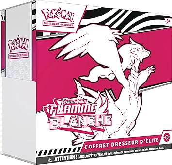 Pokémon JCC – Coffret Dresseur d’Élite Flamme Blanche : Reshiram (9 Boosters + Carte Promo + Accessoires)