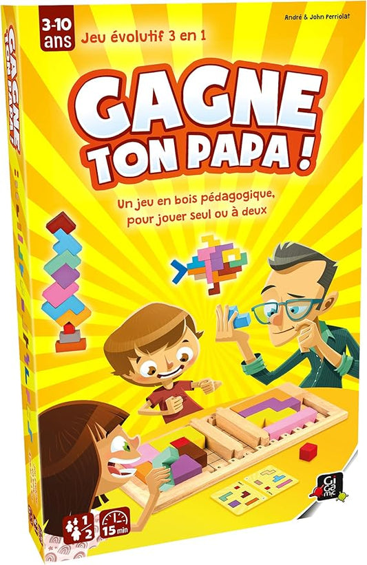 Gigamic - Gagne Ton Papa - Le Jeu Casse-tête évolutif en Bois