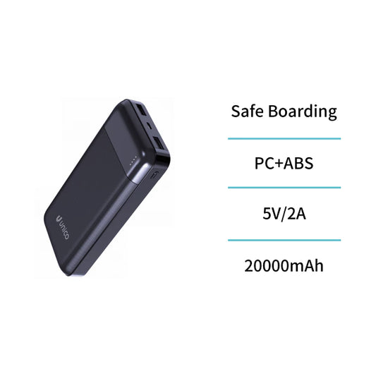 Batterie externe 20 000 mAh avec 2 ports USB, Type