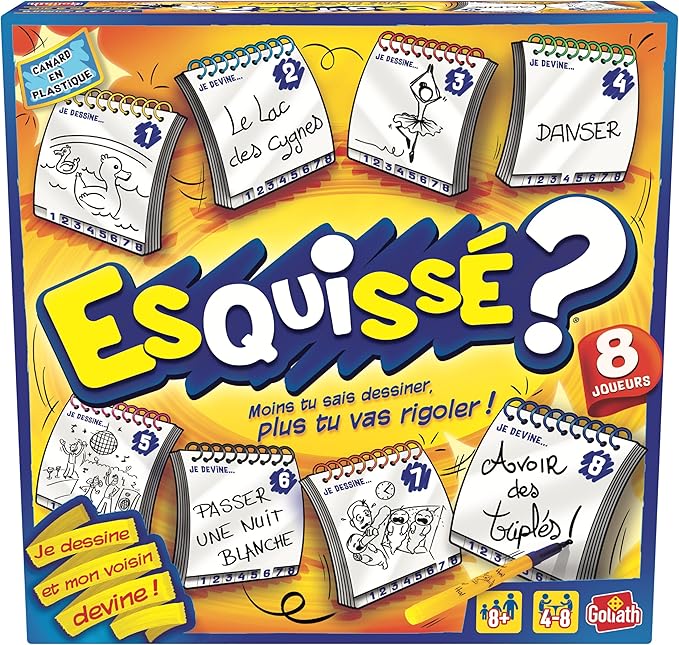 Goliath - ESQUISSE 8 JOUEURS - Jeux de Dessin - Jeu de Société pour Enfants dès 8 Ans