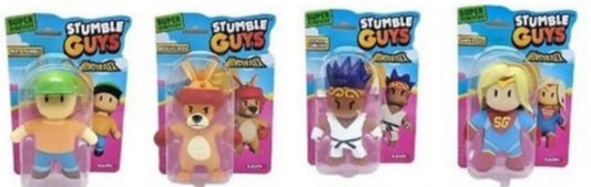 9772532611962 Lot 4 figurines Stumble Guys Monsterflex Super Stretchy assorties 14,5x20,5cm