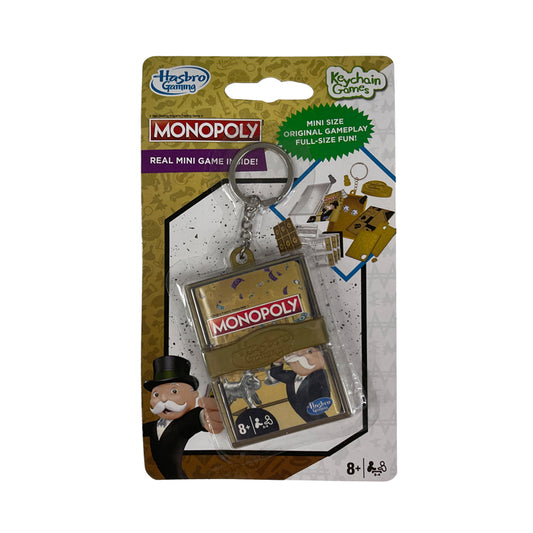 5407008050221 – Porte-clés Mini Jeu MONOPOLY Gold Hasbro – Jeu de société de poche édition luxe 11x18,5cm – Keychain Game