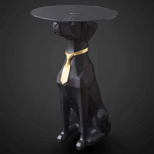 table basse deco chien assis 66cm