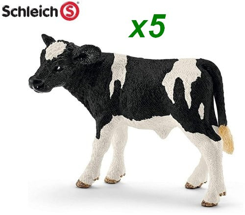 4059433349411 Lot 5 Schleich Farm World Veau Figurine 7cm