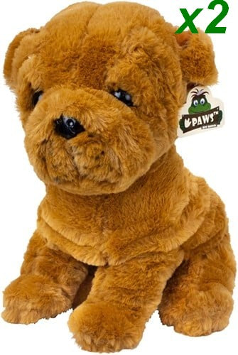 8718668596651 Lot de 2 Peluches Chien Sharpei 32cm