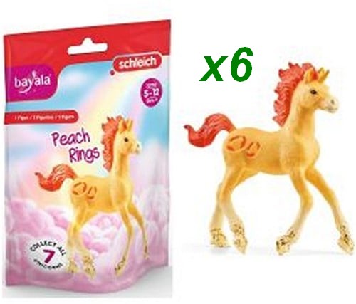 4059433506180 Lot 6 Schleich Unicorn Peach Rings 12,5x15,5cm