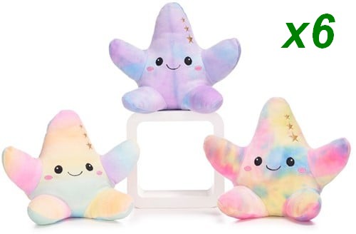 5038104494215 Lot 6 Peluches Star Gift 25cm – 3 Modèles Assortis
