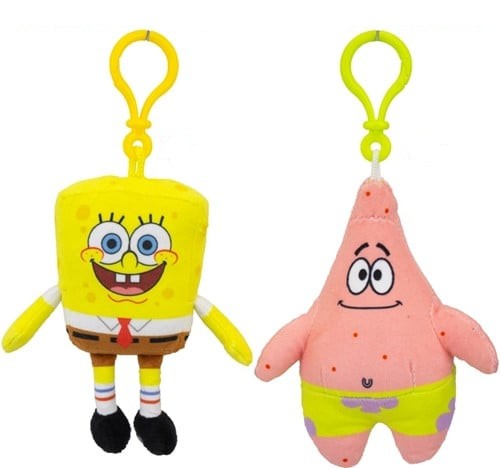 8721077569055 | Lot 2 Peluches Bagclip Spongebob 12cm – Nickelodeon