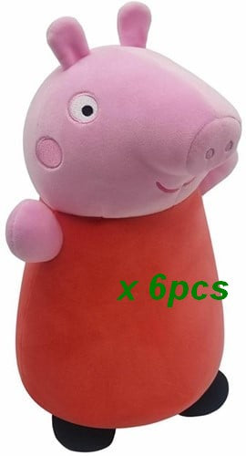 0196566381414 Lot 6 Squishmallows Peppa Pig Peluche 25cm Display