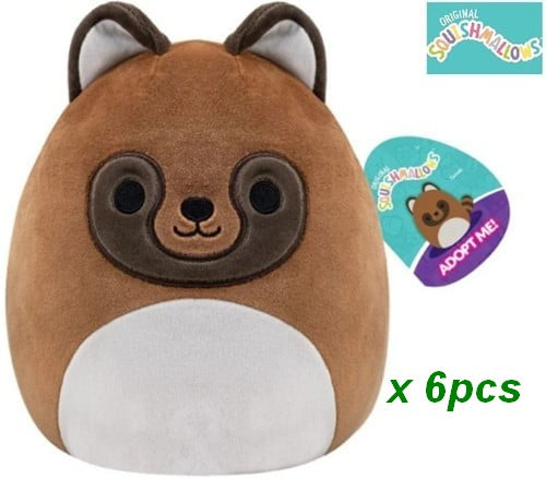 191726856863 Lot 6 Squishmallows Adopt Me! Tanuki 20cm Display