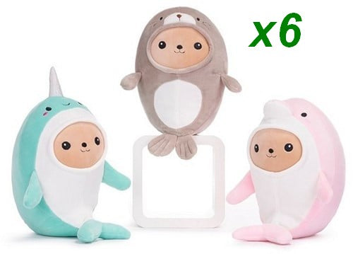 Lot de 6 – Kawaii Kuties Peluche Ours 24cm 3 assortis – réf. 5038104494222