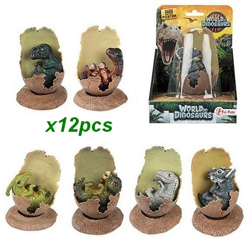 8714627003543 Lot 12 Bébé Dino Œuf Cassé 6 Assortis 10x16cm