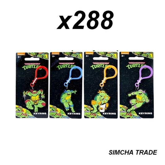 5056474208218 | TMNT Porte-clés x288 | PVC 2D assortis | Lot revendeur jouets | 7x15,5 cm