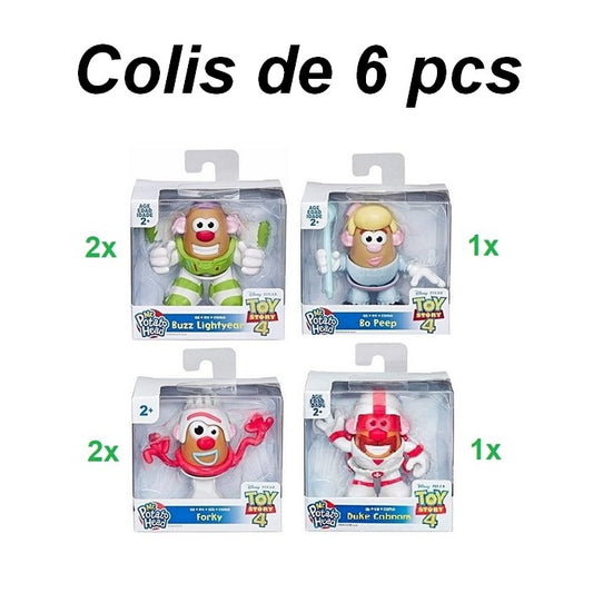 5010993548262 – Colis de 6 Mr. Potato Head Toy Story 4 – 4 modèles assortis 10x10,5cm