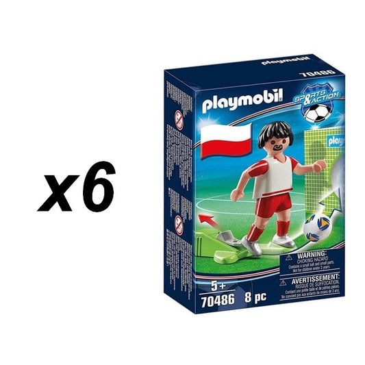 4008789704863 | Vente en gros Playmobil Joueur Pologne x6 | 70486 | Jouet pas cher