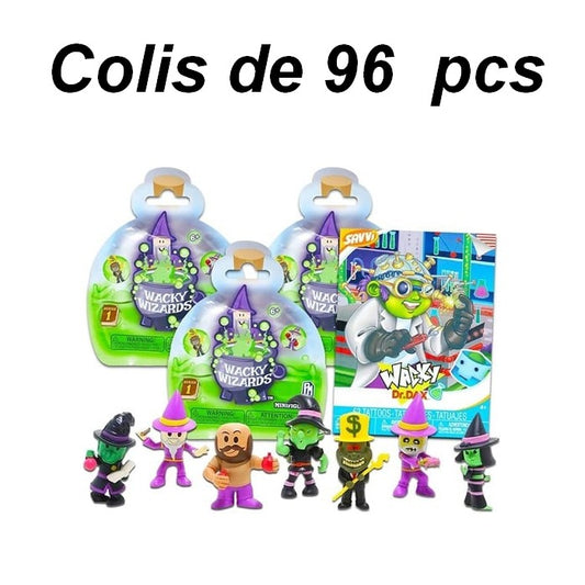 810087210663 | Colis de 96 Wacky Wizards Mini Figures | Blindbags | 13x16 cm