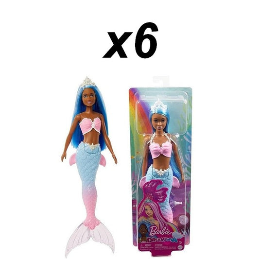 194735055814 | Barbie Dreamtopia Sirène x6 | Mattel | Lot revendeur | 11,5x32,5 cm