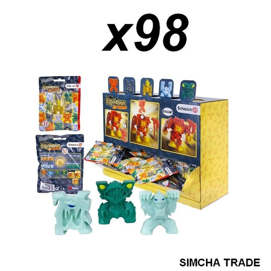 4059433279916 Lot 98 pcs Schleich Eldrador Mini Figures Série 1 en blindbag assortis 11x14cm présentoir