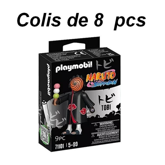 4008789711014 | Colis de 8 Playmobil Naruto Tobi | Figurines 9x12 cm | Ref 71101