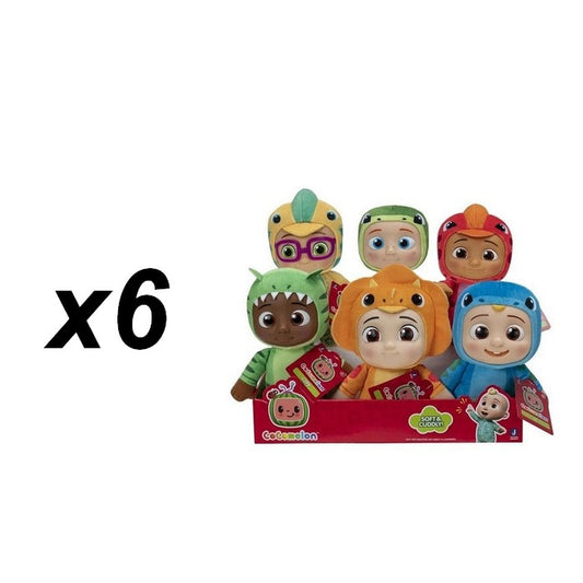 191726458265 | Lot revendeur 6x Cocomelon Poupées 20 cm | Présentoir Jazwares | Destockage