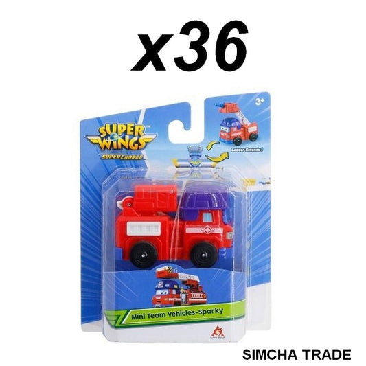 6911400401974 | Super Wings Sparky x36 | Mini Team Vehicles | Lot revendeur jouets 12x15 cm