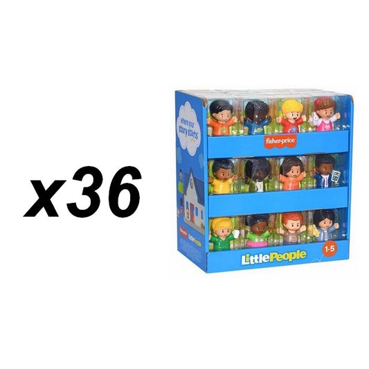 194735010141 | Fisher Price Little People x36 | Lot revendeur | Jouets 6x9 cm | Display