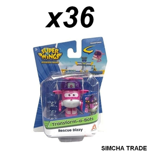 6911400379785 | Super Wings Rescue Dizzy x36 | Transform-a-Bots | Lot revendeur jouets