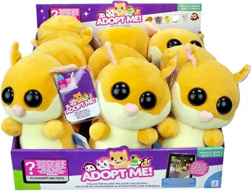 191726500209 – Adopt Me Collector Peluche Écureuil (Eekhoorn) 20 cm – Colis de 6 pièces en présentoir