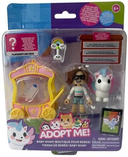191726708421 — Adopt Me! Figurines Baby Shop 17x21,5cm – Boutique Bébé avec Figurine et Accessoires – Jeu Inspiré de Roblox – Jazwares