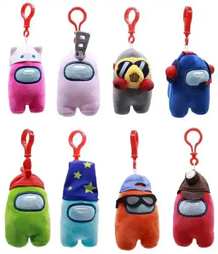 JTAU-6851 – Colis 16 pièces Among Us Blindbag Bagclip en peluche 12 cm assortis (display complet)