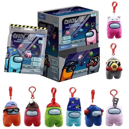 787790991069 – Colis de 16 pcs : Among Us Blindbag Bagclip en peluche 12 cm assortis en display