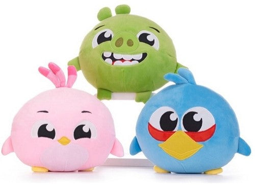 5038104032608 Lot 6 Peluches Angry Birds Squashy Podgies 19 cm