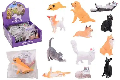 8711866268702 – Confezione da 36 pezzi Animal World Huisdieren 9×2×9 cm – 12 modelli assortiti in esposizione 