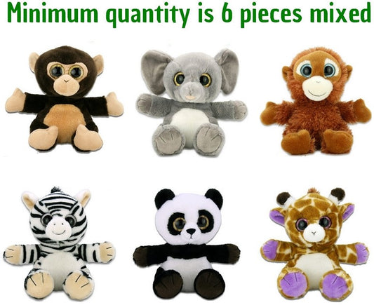 Animaux en peluche sauvages assis 20cm