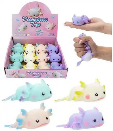 8720847747167 – Axolotl Squeeze 10cm assortis en présentoir (12) – Jouets anti-stress