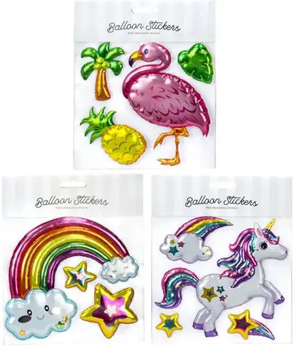 5050577833407 – Lot revendeur de 24 pcs Balloon Stickers Wandsticker assortis 31x38cm – Vente en gros