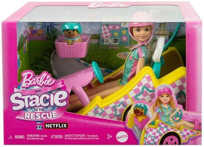194735180325 – Barbie and Stacie To the Rescue – Stacie + Go-Kart – Coffret Officiel Netflix 16x24cm