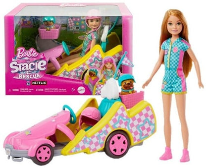 194735180325 – Barbie and Stacie To the Rescue – Stacie + Go-Kart – Coffret Officiel Netflix 16x24cm