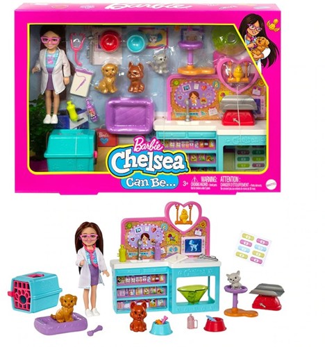 Barbie Chelsea Can Be Playset Vétérinaire 24,5x34,5cm