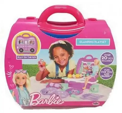 Barbie Glamping Coffret de jeudans une valise 22x24cm