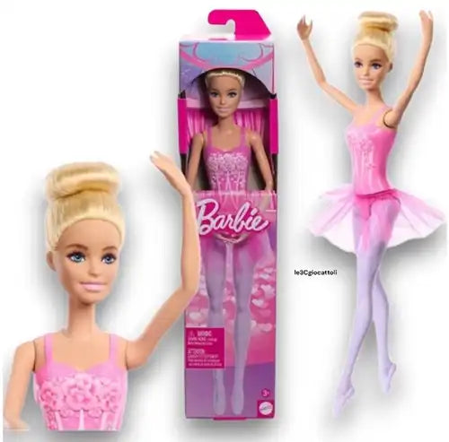 194735175864 – Lot revendeur de 4 pcs Barbie Pop Ballerina 2 assorti 7,5x32,5cm – Vente en gros poupées Barbie danseuse