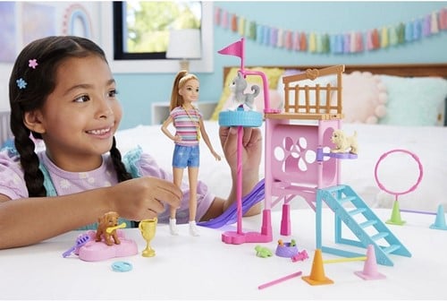 disponibile Simcha.fr 194735180363 Barbie Stacie figurina + cani e accessori