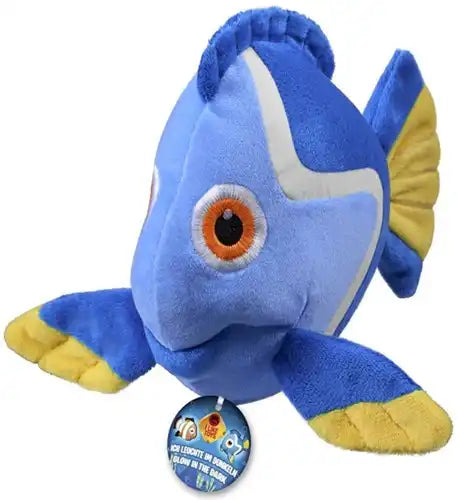 4003402122437 – Colis de 6 pièces – Vente en gros Bauer Glow in the Dark Peluche Poisson Bleu/Jaune 20 cm – dispo Simcha.fr