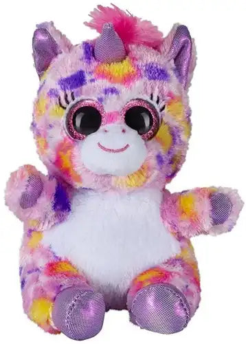 4003402142282 – Colis de 6 pcs : Peluche Licorne Lashy Rose 15 cm – Grossiste Bauer