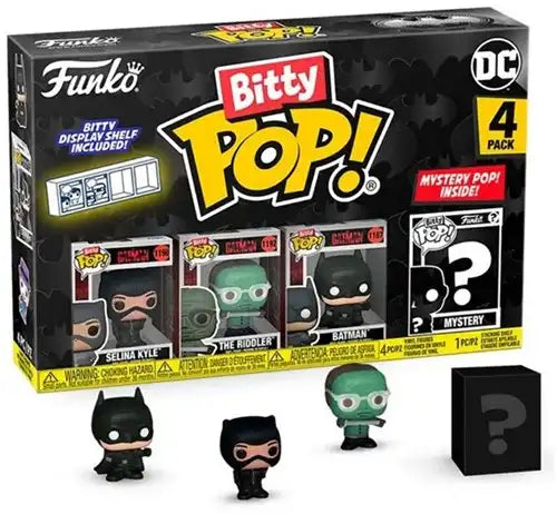 889698811286 – Bitty POP! Batman 85th Catwoman 4-Pack 9,5 × 14 cm (lot de 3) mini-figurines 2,5 cm avec étagère – DC officiel