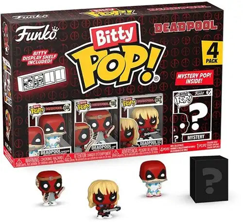 889698849623 – Bitty POP! Deadpool Sleepover 4-Pack 9,5x14cm (colis de 3) dispo Simcha.fr