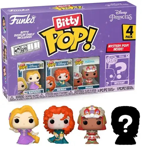 889698730303 – Lot revendeur de 3 pcs – Vente en gros Bitty POP! Disney Princess Raiponce 4-Pack 9,5x14cm