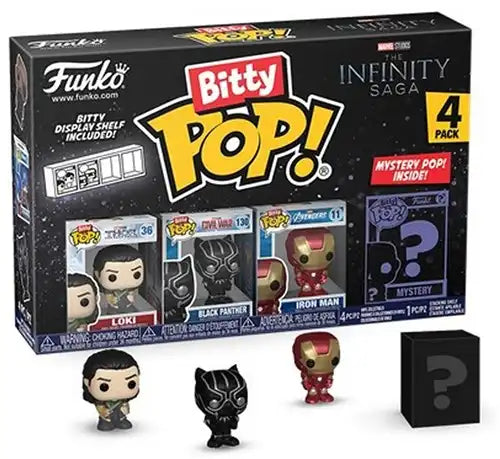 889698715065 – Bitty POP! Marvel Loki 4-Pack pas cher (lot de 3 packs avec étagère)